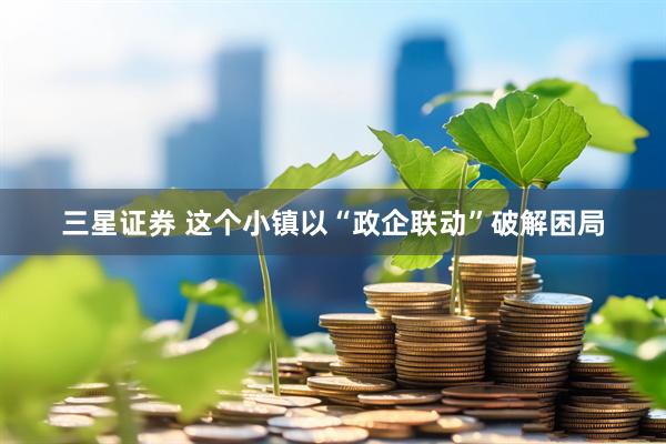 三星证券 这个小镇以“政企联动”破解困局